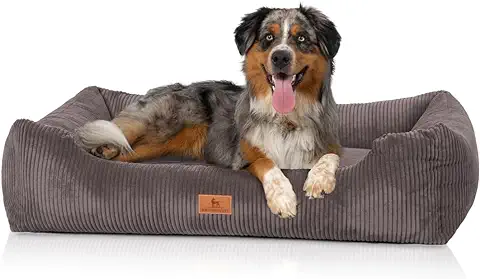 Knuffelwuff Olivia XXL - Cama para Perros (120 x 85 cm, Funda Extraíble, Lavable, para Perros Grandes, Medianos y Pequeños)  