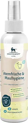 Knuffelwuff Vital - Spray Dental para Perros y Boca, Elimina el Sarro y el olor de la Boca, Neutraliza las Bacterias de Caries, para una Limpieza Dental Eficaz y Cuidado Dental  