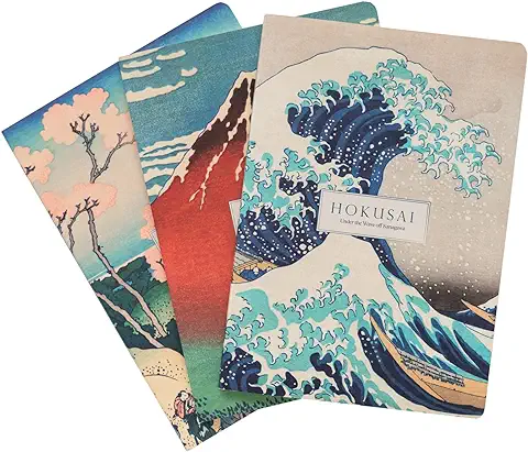 Kokonote Pack Cuadernos A5 Hokusai - Bloc de Notas A5 Distintos Diseños - 3 Libretas A5 | Libreta A5 - Cuaderno de Notas - Libreta Pequeña - Material Escolar y Papelería Bonita  