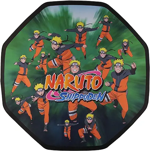 Konix Naruto Shippuden Alfombrilla Gaming de 98 x 98 cm para Silla de Oficina - Revestimiento Antideslizante - Diseño Multi-clones de Sombra Naruto  