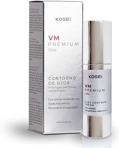 Kosei Contorno De Ojos Premium Con Ácido Hialurónico | Reduce Las Arrugas, Ojeras y Bolsas | Crema Contorno De Ojos Antiarrugas Mujer Efecto Inmediato | Eye Cream Contorno Ojos 30ml.  