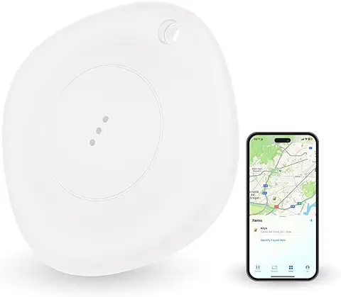 Ksix MyTag Localizador de Objetos Compatible iOS y Buscar de Apple, Buscador de Llaves y Maletas, Altavoz Integrado con Alerta, Resistencia al Agua IP66, 1 año de Autonomía, Pila Reemplazable, Blanco  