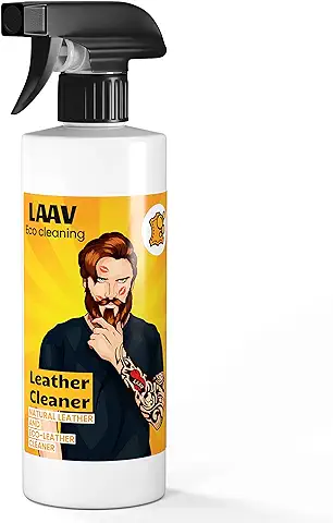 LAAV Limpiador Cuero Leather Cleaner (500 ml) I Elimina la Suciedad y Las Manchas, no Seca I Limpiador Tapiceria Coche I Producto de Limpieza Ecológico para Todos los Productos de Piel  