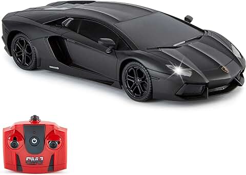 Lamborghini Aventador Coche Teledirigido Oficial de Control Remoto para Niños con Luces de Trabajo, Radio Controlado en Carretera RC Coche 1:24 Modelo, 2.4Ghz  