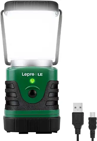 LE Linterna de Camping Recargable, Lámpara de Camping LED 1000 Lúmenes, Farol Camping 4 Modos Luz de Emergencia, Luz de Carpa Resistente al Agua para Acampar, Caminar, Pescar, Cortes de Energía y Más  