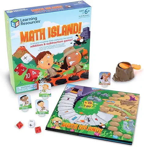 Learning Resources-la Isla Sumas y Restas Años, Juguetes para Enseñar, Juego de Matemáticas para Niños, 6, LER3058, Multicolor (LER5025)  