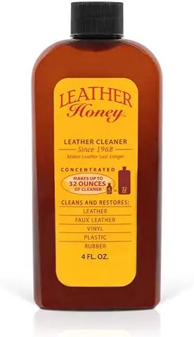 Leather Honey Limpiador de Cuero - Producto de Primera Calidad para Ropa de Vinilo y Cuero, Muebles, Interiores de Automóviles, Zapatos y Accesorios, Fórmula Concentrada, de 946 ml Cuando se Diluye  