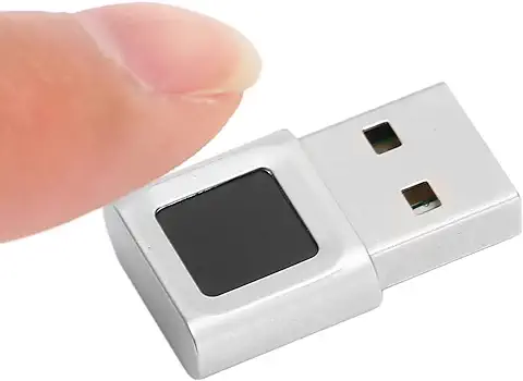 Lector de Huellas Dactilares USB para Windows Hello, Sensor de 360 ​​Grados Dispositivo de Seguridad de Huellas Dactilares Coincidencia Rápida Alta Sensibilidad, para Ordenador Portátil Windows7 8 10  