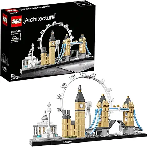 LEGO 21034 Architecture Londres, Set de Construcción Creativa, London Eye, Big Ben, Tower Bridge, Maqueta Coleccionable  