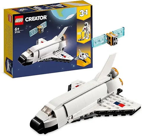 LEGO 31134 Creator 3 en 1 Lanzadera Espacial, Figura de Astronauta o Nave de Juguete, Set de Construcción para Niños y Niñas de 6 Años o Más, Regalo Creativo  