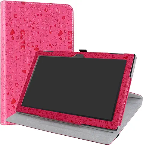 Lenovo Tab 4 10 Rotary Funda,LiuShan Giratoria 360 Grados de Rotación Carcasa con Stand Soporte Caso para 10.1" Lenovo Tab4 10 TB-X304F/N Android Tablet,Rosa  