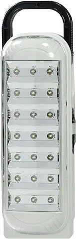 LEOFLA Luz De Emergencia Linterna Portátil Lámpara Recargable Blanco 21 Led con Cable, Variable, Media  