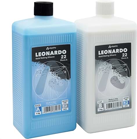 Leonardo Molding Silicone - Goma de Silicona Específica para Realizar Moldes que Reproducen Fielmente Incluso los más Pequeños Detalles. (2 Kg.)  