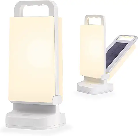 Lepwings Luz Solar de Camping, LED Lámpara Recargable con Control Táctil, Batería de 4400mAh, Linterna con batería para Acampar, Emergencias, Senderismo, Pesca y Cortes de Energía