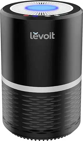 Levoit Purificador de Aire para Hogar con Filtro HEPA y Carbón Activado, Libre de Ozono, 3 Velocidades, Luz Nocturna, Capturar Alergias, Polen, Humo, Olor y Caspas de Mascota, Hasta 20 m², LV-H132  