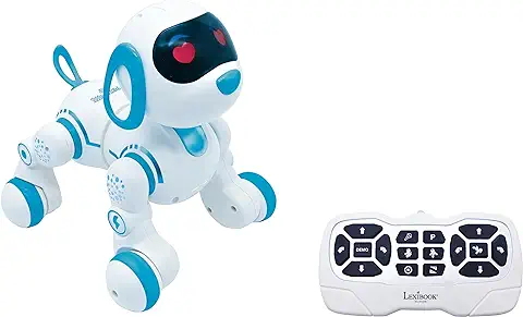 Lexibook Power Puppy® Jr - My Little Robot Dog - Perro Robot con Sonidos, Música, Efectos de luz - Ladra y Camina como un Perro de Verdad, Juguete para Niños y Niñas - PUP01  