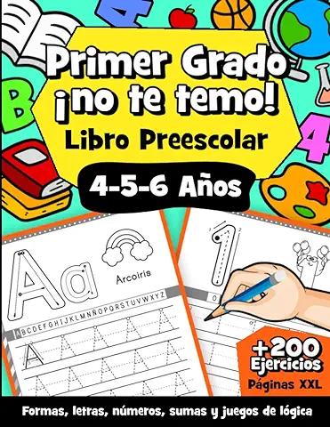 Libro de Actividades Preescolar 4-5-6 Años: +200 Ejercicios de Pregrafía y Precálculo para Aprender a Escribir, Contar y Razonar  