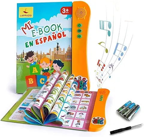 Libro Electrónico de Sonido en Español Juguetes de Aprendizaje para Bebés Niños Máquinas de Lectura para Niños 3-5 Años Aprender Idioma con Juegos Juguete Educativo Infantil  