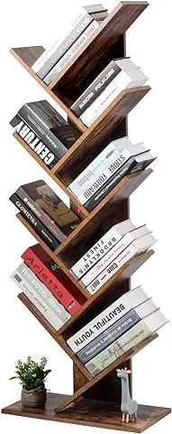 LIFEZEAL Librería en Forma de árbol, Estantería de Libros de 8 Niveles, Estante de pie de Madera para Salón, Dormitorio  