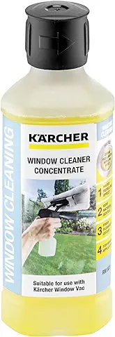 Limpiacristales Concentrado RM 503 de Kärcher, para la Limpieza de Ventanas, Cristales, Espejos y Cabinas de Ducha, 500ml de Producto Generan 6,25l de Líquido Limpiador al Diluirlo  