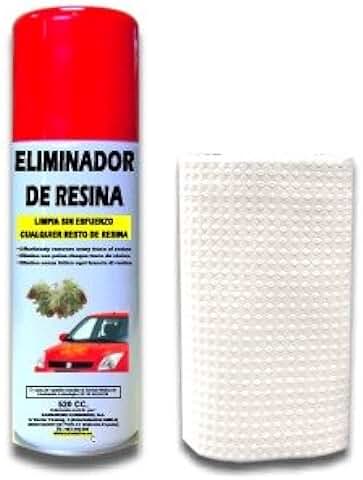 LIMPIARCOCHE.COM SANMARINO ELIMINADOR DE Resina DE ÁRBOL Spray 520 CC. + BAYETA  