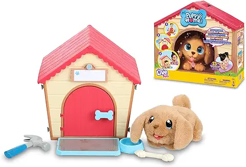 Little Live Pets - Puppy Home, Mascota Interactiva con +25 Sonidos y Reacciones, Perrito de Peluche, Caseta y Accesorios para Jugar, Juguete para Niños y Niñas Desde 4 Años de Edad, Famosa (LPP00000)  