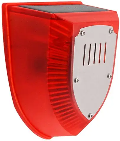 Lámpara de Alarma con Sensor de Movimiento Solar para Seguridad al aire Libre – IP65 Impermeable Ladridos de Perro Ga Detección Ideal & Y0J6 para Granjas y Disparos  