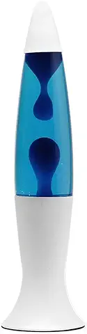 Lámpara de lava ROXY A:40 cm Liquido azul Turquesa y cera Verde con Interruptor de Diseño Retro G9 Incl. idea de Regalo para el Salón  