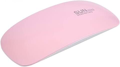 Lámpara LED UV Uñas mini 18W Portátil, Secador de Uñas para Uñas de gel para Manicura y Pedicura, Secador para Uñas con Temporizador (color Rosa)  