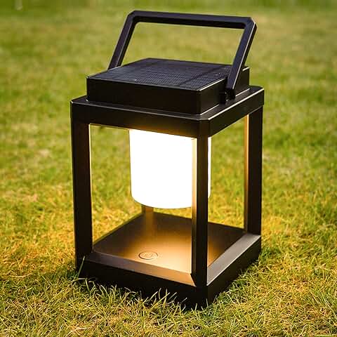 Lámparas de mesa al Lámpara de Noche LED Nightsand Stand Portables Linternas Solares Recargables Ligera al aire Libre Control Impermeable Lámpara de Colgación Inalámbrica para Acampar el Campamento  