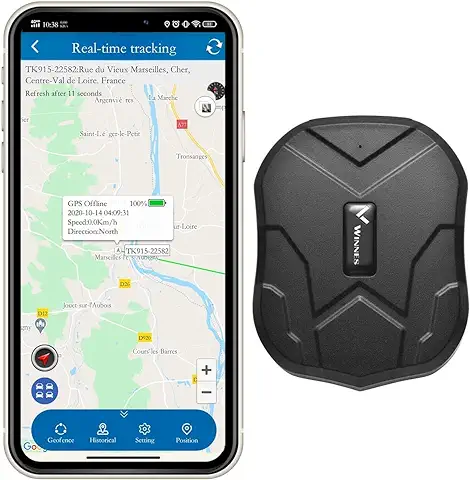 Localizador GPS para Coche, GPS Tracker en Tiempo Real Impermeable Rastreador GPS  