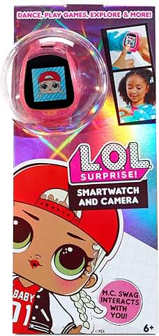 LOL Surprise Smartwatch y Cámara con Video - Juegos Divertidos, Aplicaciones de Aprendizaje, Accesorios de Moda, Efectos de Sonido, 100+ Expresiones y Reacciones - Para Niños y Niñas de 6+ Años  