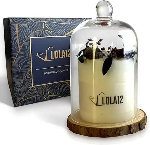 LOLA12, Velas Aromaticas, Regalo Original para Mujer, Velas Perfumadas de Regalo para Mujer Amiga o Familiar, Vegano 100% Natural. Aroma Sutil y Delicioso para Grandes Momentos.  