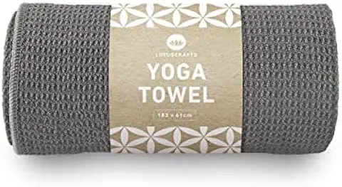 Lotuscrafts Toalla Yoga Antideslizante Grip - Antideslizante y de Secado Rápido - Manta Yoga Antideslizante - Toalla Microfibra Deporte - Toalla de Yoga para Hot Yoga [183 x 61 cm]  