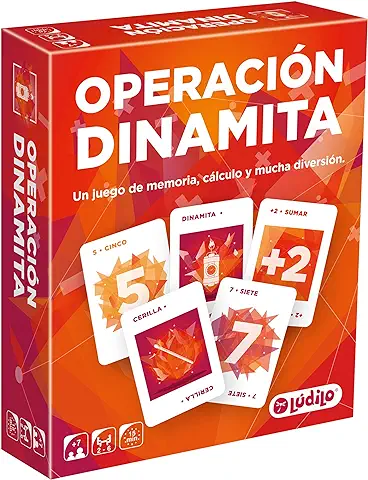 Ludilo - Juego De Mesa Operación Dinamita | Juegos De Mesa Niños 7 Años O Más | Juego Cartas Niños De Matemáticas | Juegos De Mesa Para 2 O Más Personas  