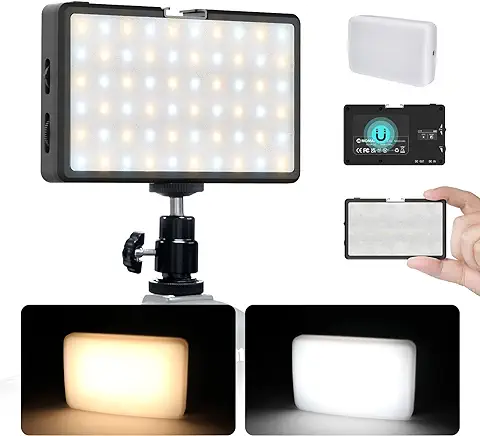 Luz Cámara, Moman ML8 Antorcha LED Vídeo con Difusor Foco Reflex Fotografia Portatil 190g con Función Power Bank Regulable 2500K-9000K TLCI/CRI 98+ Cable Tipo C Incluido, Antorcha-Led-Foco-Luz-Cámara  