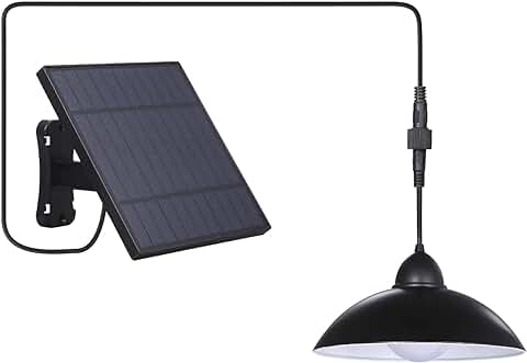 Luz Colgante Solar Exterior, 12 LEDs Lámpara Colgante Solares Retro,Brillo Ajustable,con Control Remoto IR,IP65 Impermeable,Luces Solares Colgantes Exteriores para Jardín, Patio, Balcón  