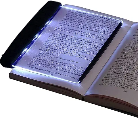 Luz de Lectura LED, Luz Nocturna, Libro en Cuña, Cuidado de los Ojos, Lámpara de Lectura, luz Marcador Portátil, Tablero de Libros Brillante para Leer en Cama, Coche, Sofá,etc  