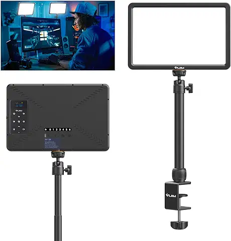 Luz de Video LED VIJIM K20 Key Light con Control Remoto, Panel LED de Estudio Profesional con 600 Lúmenes y 10W, luz de Video de 11 ", Regulable 2500K-9000K, para YouTube / luz de Transmisión  