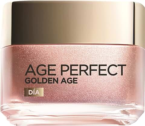 L'Oréal Paris Crema de Día Fortificante de Rosas Age Perfect Golden Age, Antiflacidez y Luminosidad. Para Pieles Maduras y Apagadas. Reaviva el tono Rosado. 50 ml  