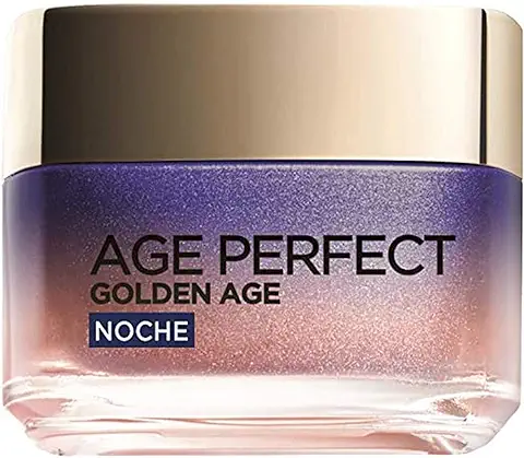 L'Oreal Paris Men Expert Age Perfect Golden Crema de Noche Fortificante, Antiflacidez y Luminosidad, Pieles Maduras, 50 ml  