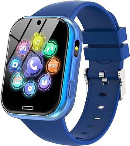 Lylica Reloj Inteligente Niños - Smartwatch Niño para y Niña con Podómetro, 19 Juegos, Llamadas, SOS, Música, Linterna, Juguetes para Niños de 3-12 Años Navidad Cumpleaños Regalo (Azul)  