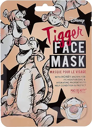 MAD Beauty Mascarilla Facial Disney Tigger, Disney Animal Face Mask Tigger, Translúcido, 0.42 Mililitro  