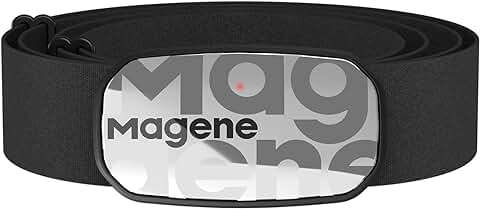 Magene H603 Monitor de Frecuencia Cardíaca Correa para el Pecho HRM Fitness Tracker IP67 Soporte Impermeable Bluetooth 4.2 y Ant+, Compatible con Wahoo, Zwift, Strava, Elite HRV  