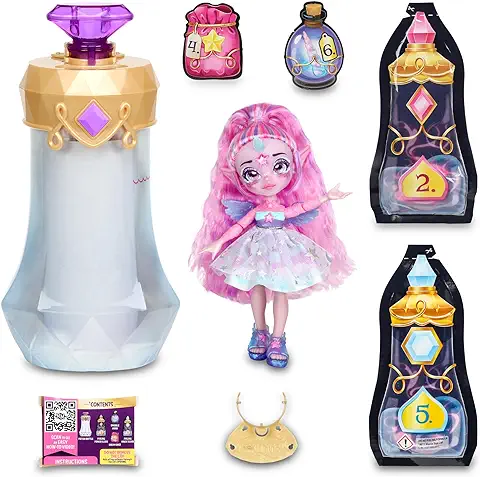 Magic Mixies - Muñecas Magic Pixlings, Juego de Pociones Mágicas con Ingredientes, Descubre la Muñeca Unicornio o Ciervo, Envío Modelo Aleatorio, Juguete para Niños y Niñas +5 Años, Famosa, (MGX12000)  