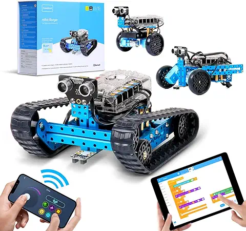 Makeblock mBot Ranger Robot Programable de Tanque 3 en 1, Robot Educativo de Control Remoto Compatible Scratch/Arduino C Juguete Stem para 10ans+  