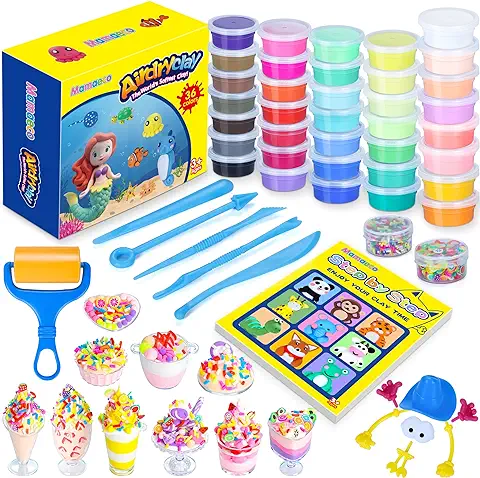 Mamaeco Arcilla de Secado al Aire 36Colores Arcilla ParaModelar Plastilina Pasta Modelar Suave Y Ultraligera Juegos Creativos Manualidades Para Niños,Regalo Para Niños y Niñas de 3 a 12 Años (CQNT01)  