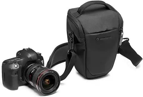 Manfrotto Advanced Holster M III, Funda para Cámara sin Espejo con Objetivo, Bolsa para Cámara con Montura para Trípode y Cubierta para la Lluvia, Accesorios de Fotografía  