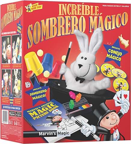 Marvin's Magic - Juego de Trucos de Magia de Madera para Niños - Incluye Bloques de Escape - Conejo Que Desaparece - Naipes Que Suben - Set Educativo - Regalo Ideal Cumpleaños  