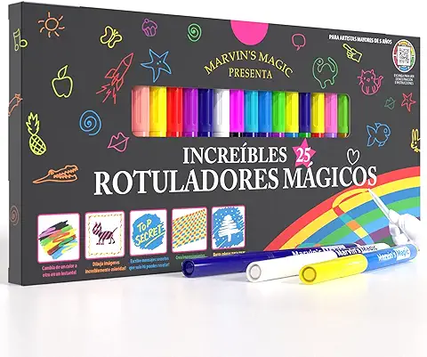 Marvin's Magic - Set de 30 Bolígrafos Mágicos Asombrosos - Cambio de Color, Letras 3D, Mensajes Secretos - Suministros Creativos de Arte - Ideal para Niños - ¡Excelente Regalo!  